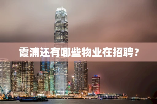 霞浦还有哪些物业在招聘？