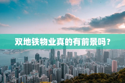 双地铁物业真的有前景吗？