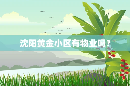 沈阳黄金小区有物业吗？