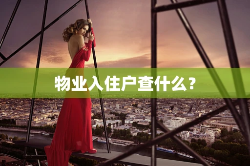 物业入住户查什么？