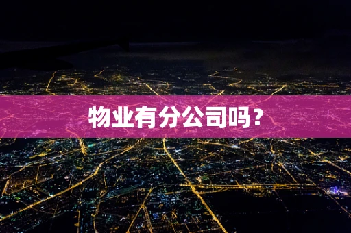 物业有分公司吗？