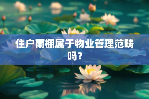 住户雨棚属于物业管理范畴吗？