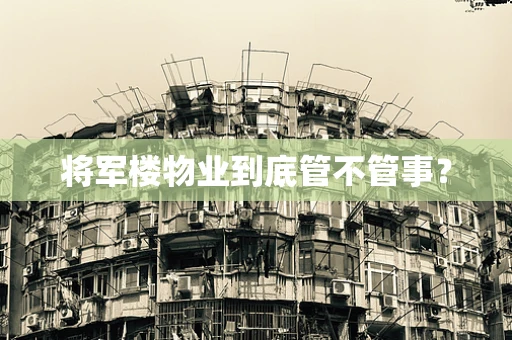 将军楼物业到底管不管事？
