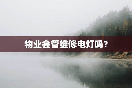 物业会管维修电灯吗？