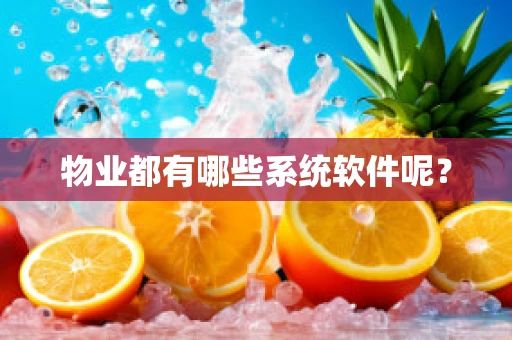 物业都有哪些系统软件呢？