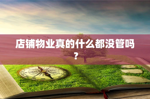 店铺物业真的什么都没管吗？