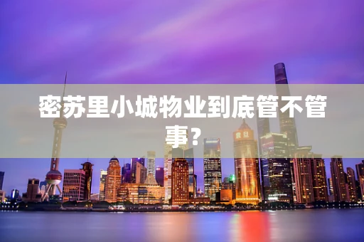 密苏里小城物业到底管不管事？