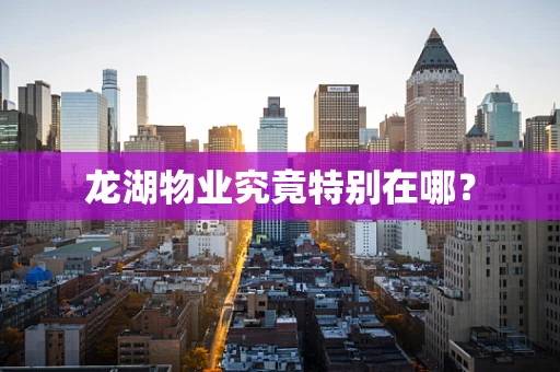 龙湖物业究竟特别在哪？