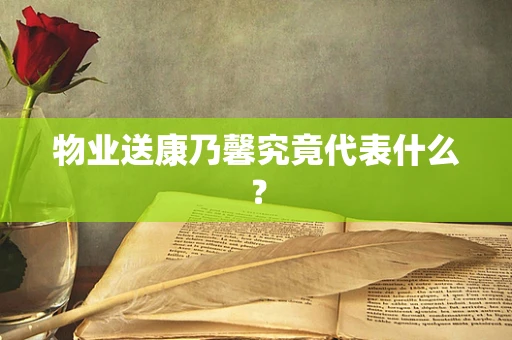 物业送康乃馨究竟代表什么？