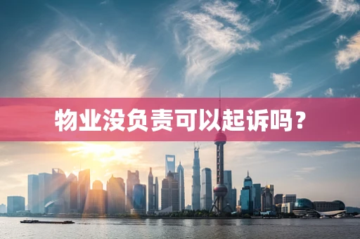 物业没负责可以起诉吗？