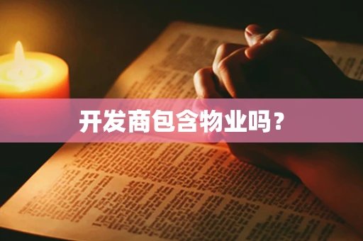 开发商包含物业吗？