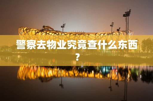 警察去物业究竟查什么东西？