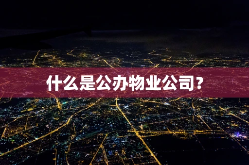 什么是公办物业公司？