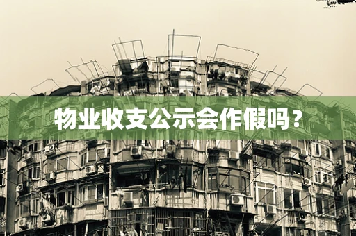 物业收支公示会作假吗？