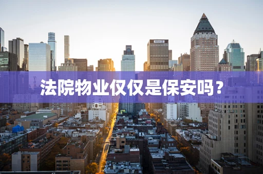 法院物业仅仅是保安吗？