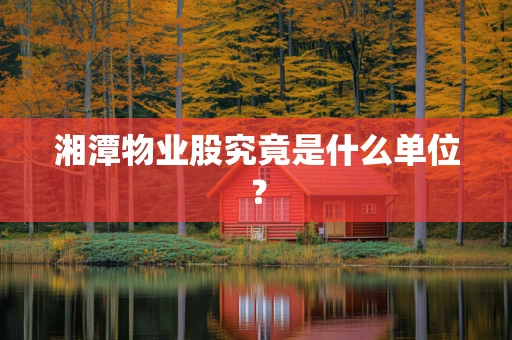 湘潭物业股究竟是什么单位？