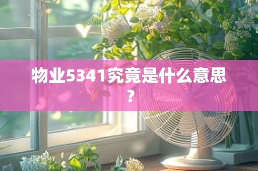 物业5341究竟是什么意思？