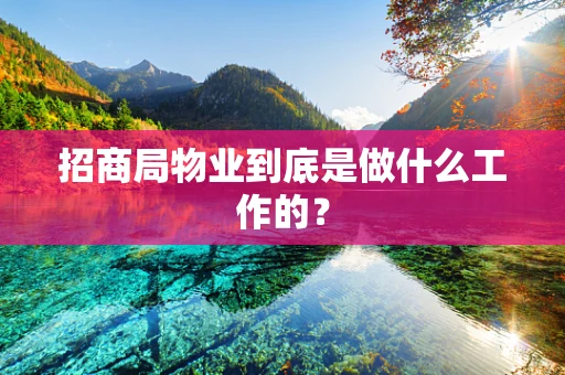 招商局物业到底是做什么工作的？