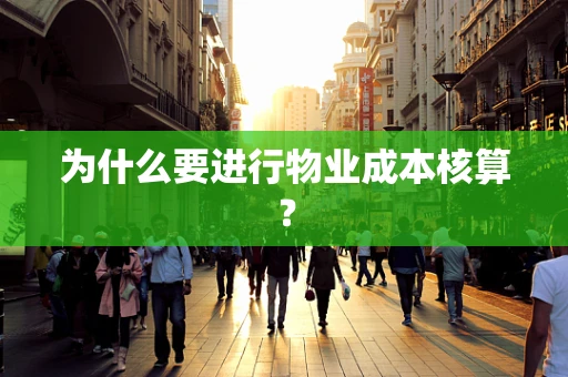 为什么要进行物业成本核算？