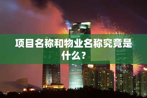 项目名称和物业名称究竟是什么？