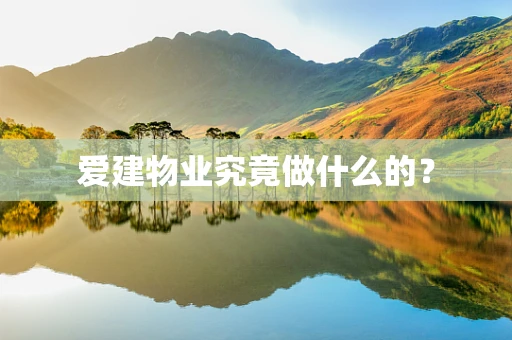 爱建物业究竟做什么的？