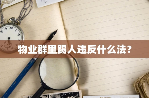 物业群里踢人违反什么法？