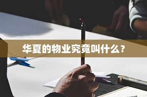 华夏的物业究竟叫什么？