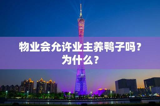 物业会允许业主养鸭子吗？为什么？