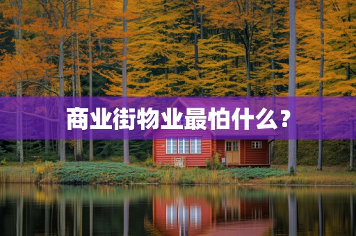 商业街物业最怕什么？