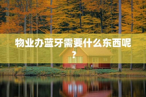 物业办蓝牙需要什么东西呢？