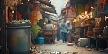 门市的垃圾可以扔到物业吗？