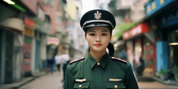 汕头龙光物业女保安究竟什么样？