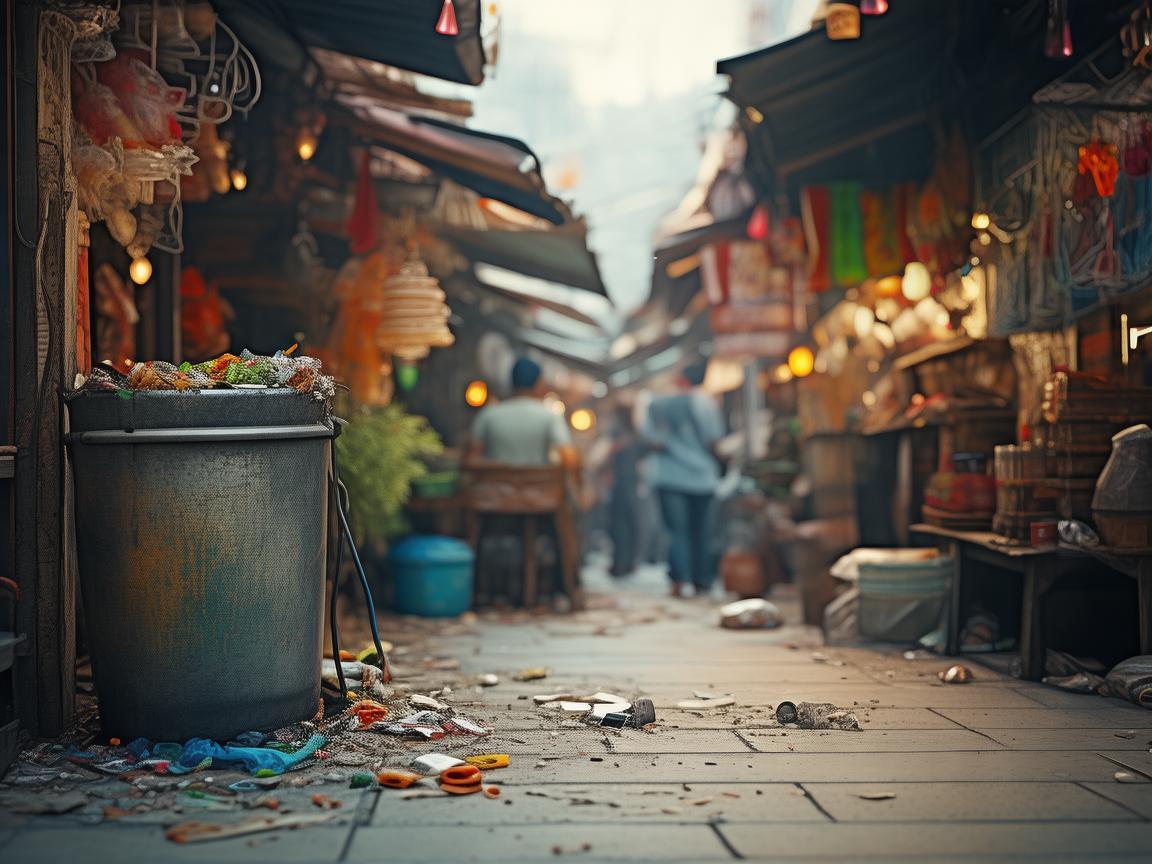 门市的垃圾可以扔到物业吗？